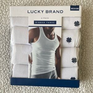 *NIB* Lucky Brand Men’s 4-Pack Ribbed Tanks